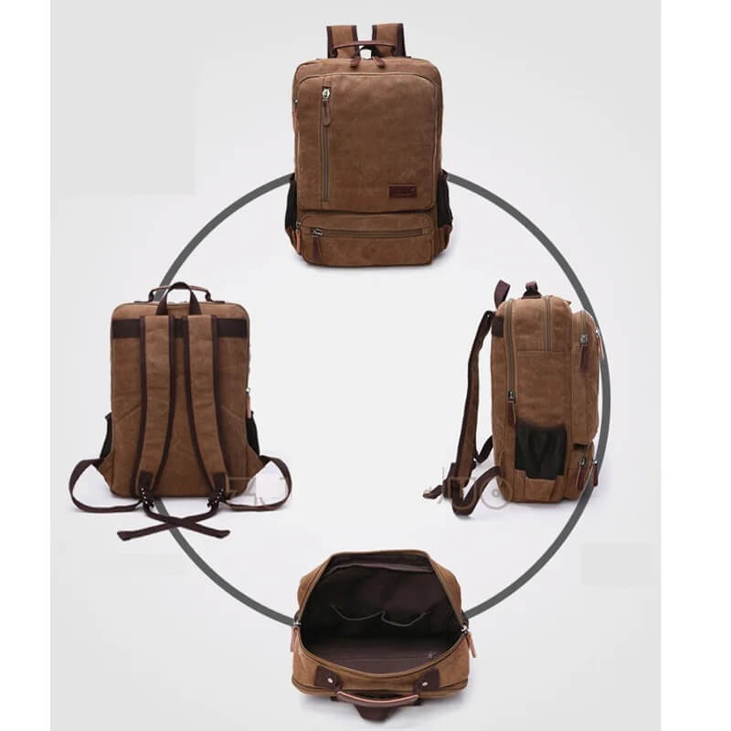 NomadiqPack - Vintage Canvas rugzak voor op reis | Stijl, functie en flexibiliteit in één