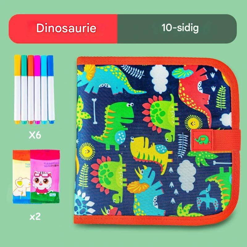 DoodleBloom - Herbruikbaar tekenboek voor kinderen | Afveegbaar & Draagbaar Creativiteit met Magische Pen