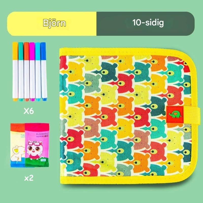 DoodleBloom - Herbruikbaar tekenboek voor kinderen | Afveegbaar & Draagbaar Creativiteit met Magische Pen