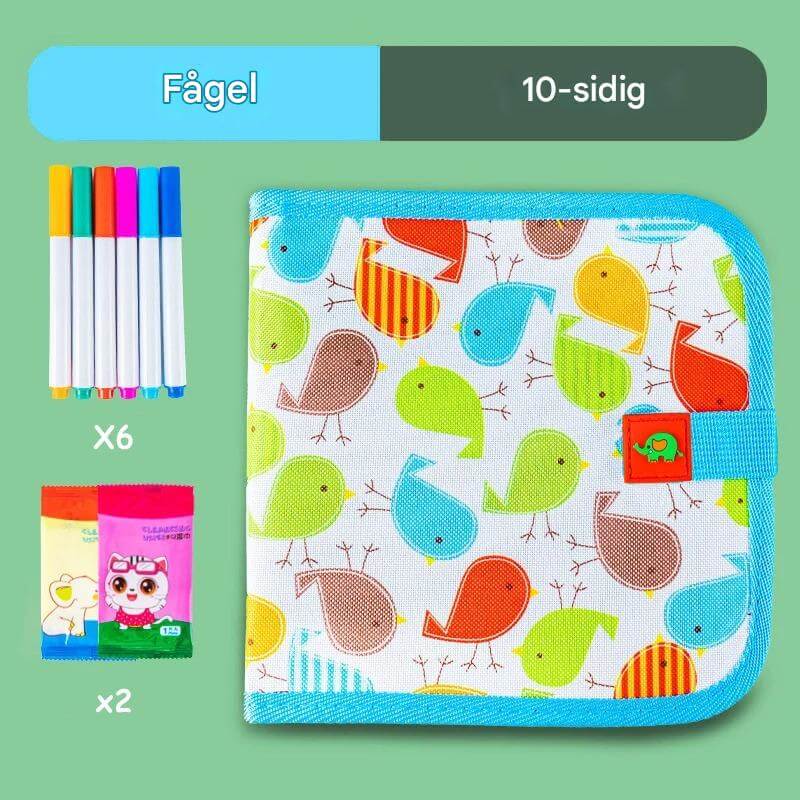 DoodleBloom - Herbruikbaar tekenboek voor kinderen | Afveegbaar & Draagbaar Creativiteit met Magische Pen