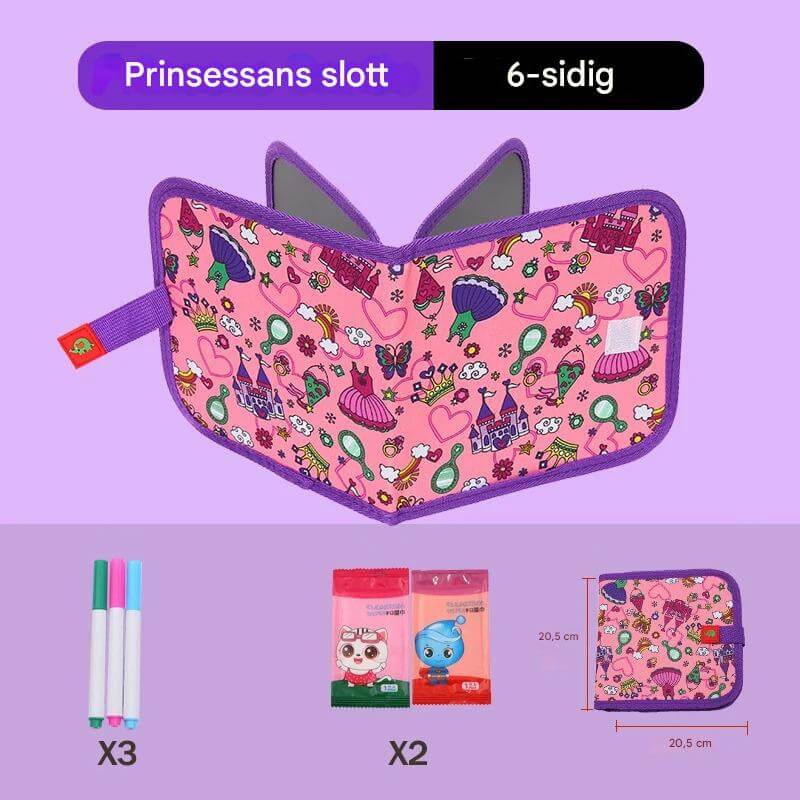 DoodleBloom - Herbruikbaar tekenboek voor kinderen | Afveegbaar & Draagbaar Creativiteit met Magische Pen