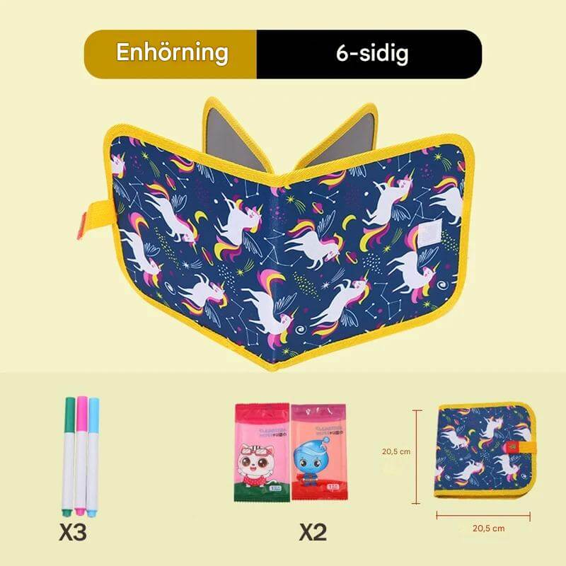 DoodleBloom - Herbruikbaar tekenboek voor kinderen | Afveegbaar & Draagbaar Creativiteit met Magische Pen