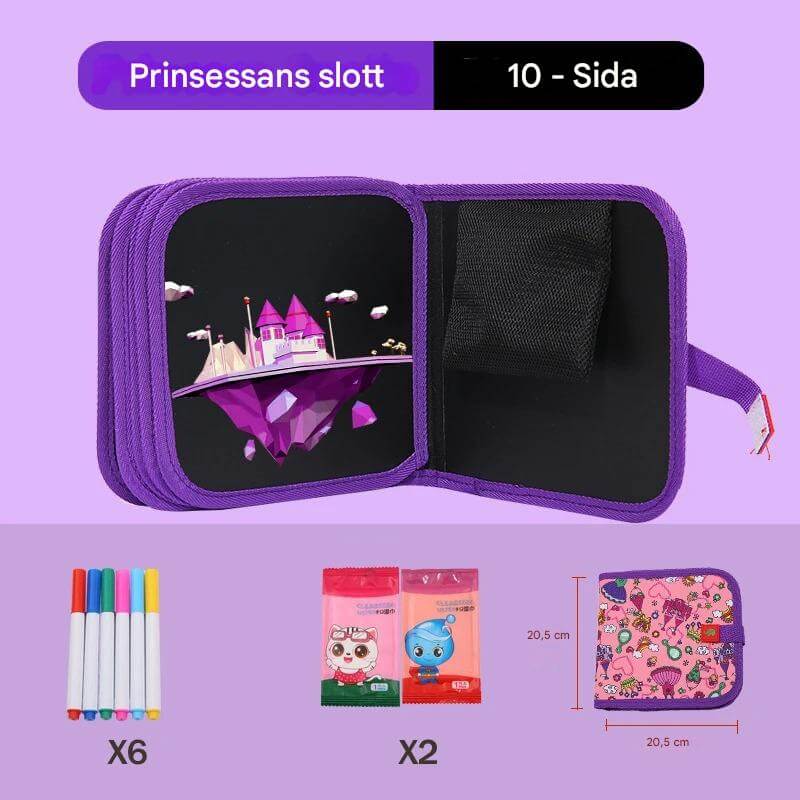 DoodleBloom - Herbruikbaar tekenboek voor kinderen | Afveegbaar & Draagbaar Creativiteit met Magische Pen