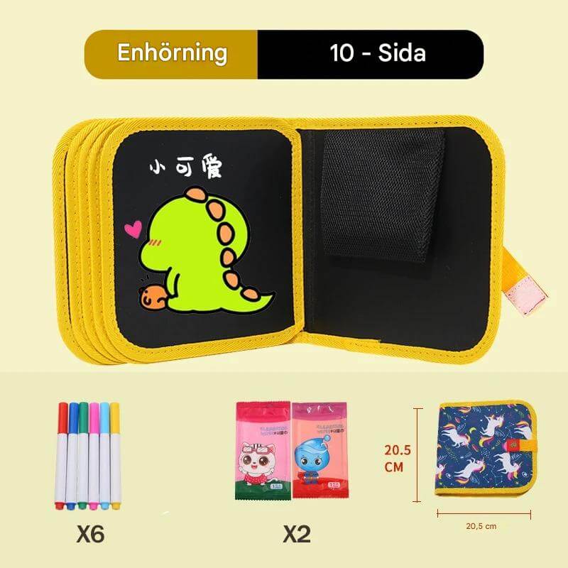 DoodleBloom - Herbruikbaar tekenboek voor kinderen | Afveegbaar & Draagbaar Creativiteit met Magische Pen