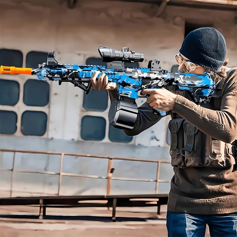BlastForge - M416 Jelly Rifle met 7,4V batterij en dubbel magazijn voor actief buitenspelen