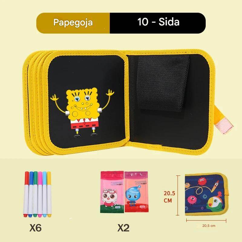 DoodleBloom - Herbruikbaar tekenboek voor kinderen | Afveegbaar & Draagbaar Creativiteit met Magische Pen