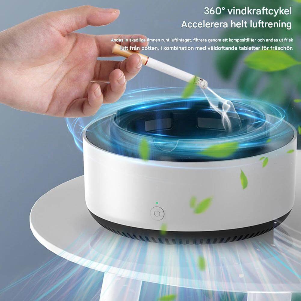 SmokeGuard - 2-in-1 asbak en luchtreiniger helpt de luchtkwaliteit in huizen en kantoren te verbeteren