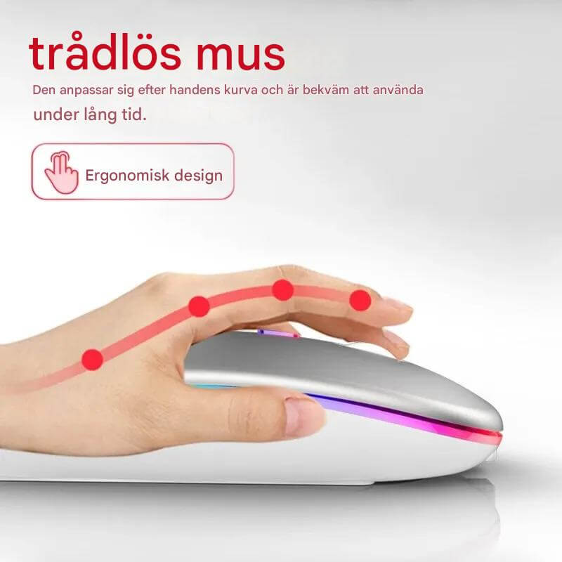 VibeGrip - Draadloze RGB Ergonomische Muis | Stijl, Comfort en Precisie in één