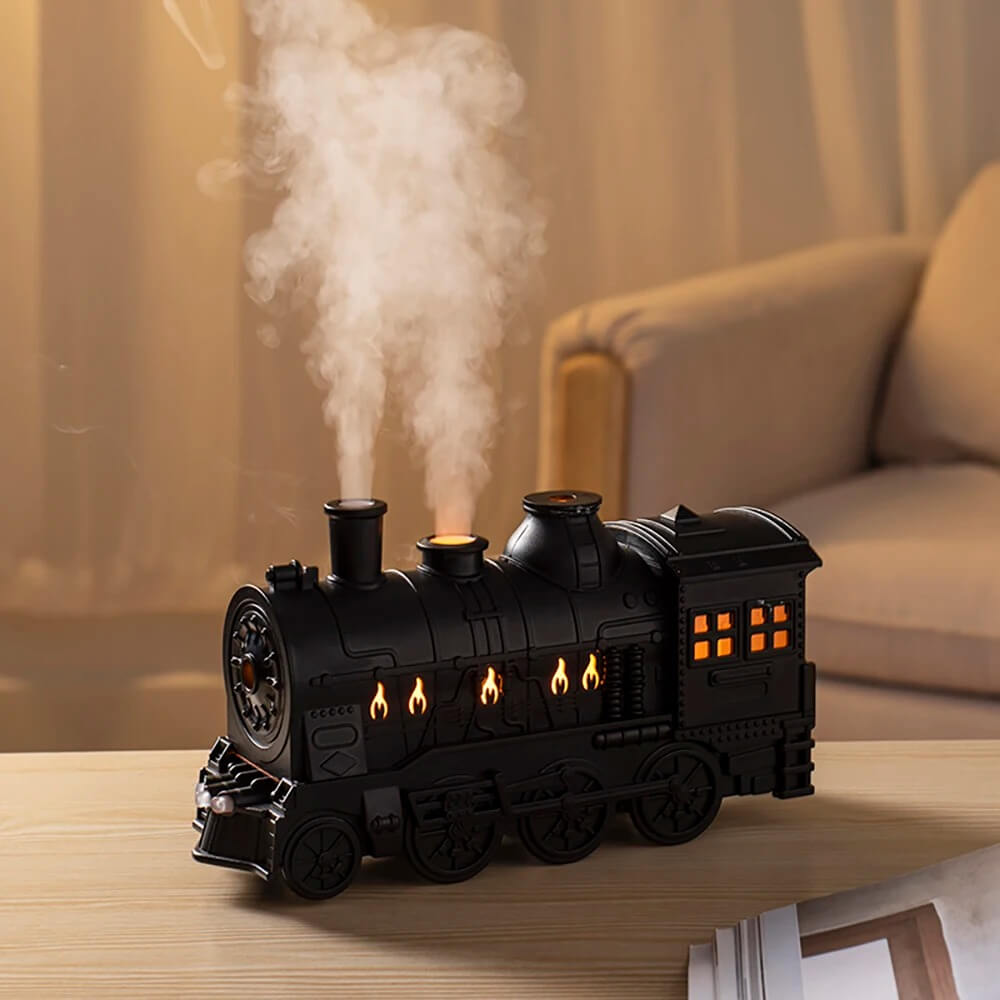 TrainAroma - Luchtbevochtiger & Aroma Diffuser met LED en afstandsbediening | Uniek Trein Geïnspireerd Ontwerp