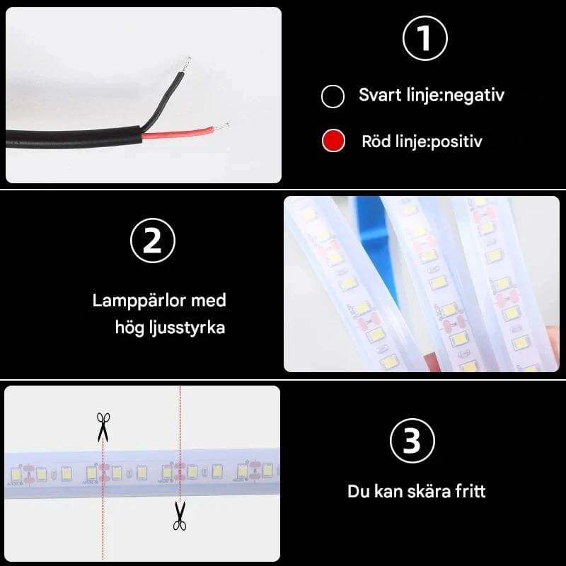 GlowTail - LED DRL Car Headliner | 150cm sequentiële lichtstrip met waterbestendig ontwerp