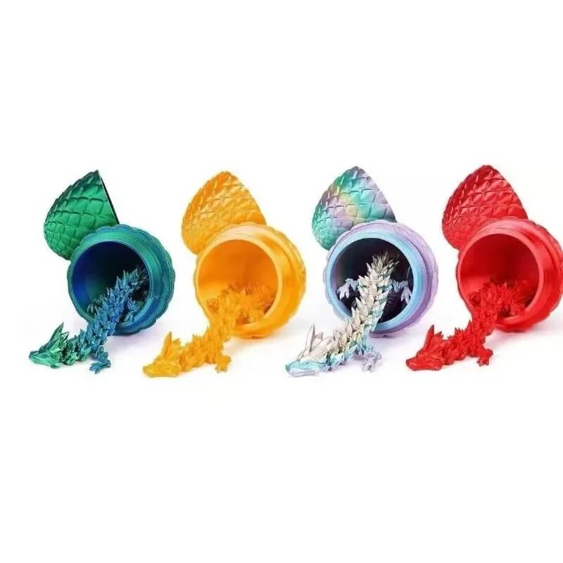 MystiCore - 3D-geprint drakenei met bewegende minivlieger - een magisch detail voor op het bureau of in de kinderkamer