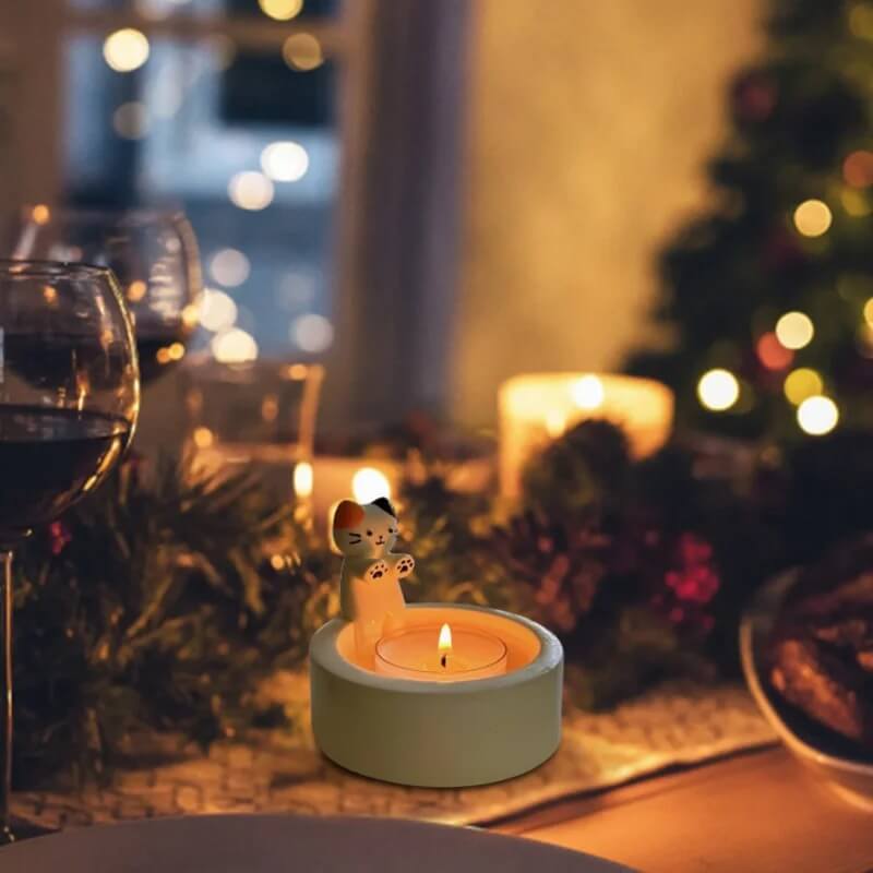 PawFlicker - Decoratieve op dieren geïnspireerde kaarsenhouder voor warmte en sfeer