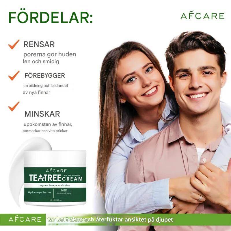 GrönRoa - Vegan gezichtscrème met tea tree voor een kalmere, evenwichtigere huid