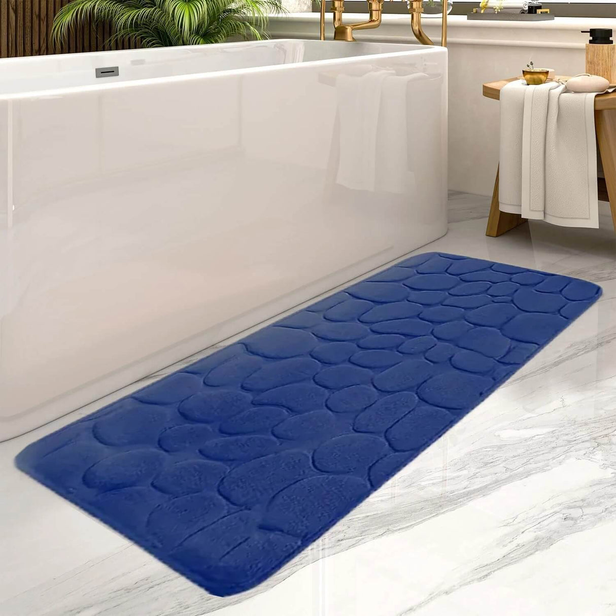 VelvioMat - Grote Badkamermat van Memory Foam - Antislip, Zacht & Absorberende Mat voor Thuis