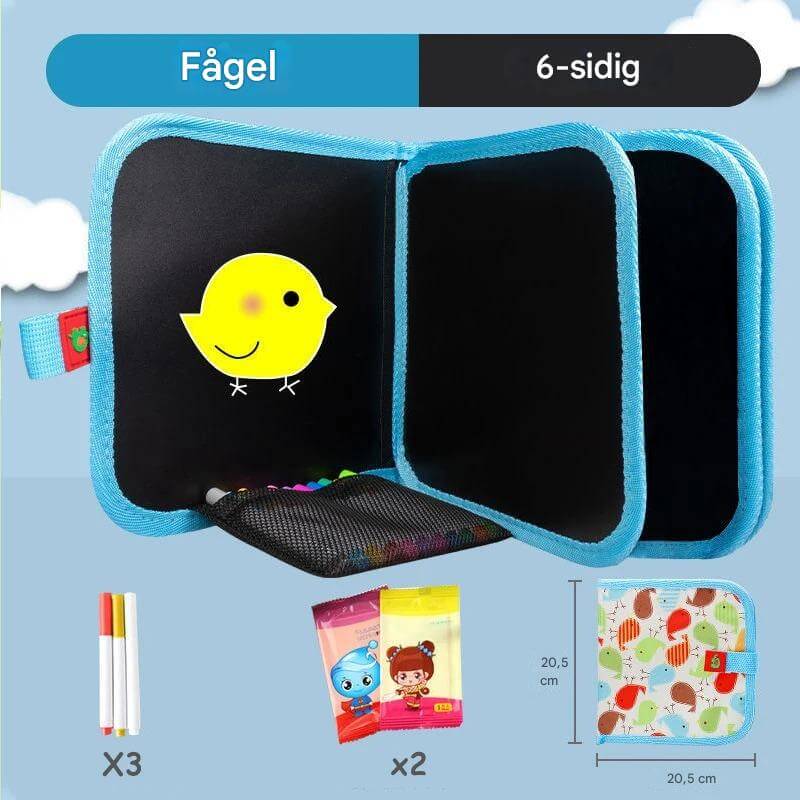 DoodleBloom - Herbruikbaar tekenboek voor kinderen | Afveegbaar & Draagbaar Creativiteit met Magische Pen