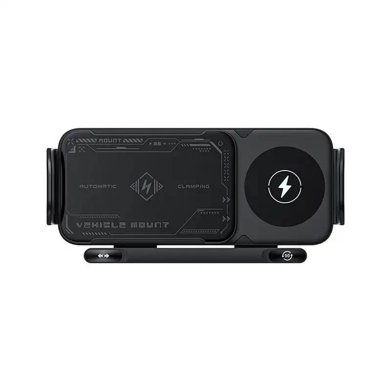 ChargeMount - Verstelbare Smart Car Telefoonhouder met 15W Draadloos Oplaad Pad voor Opvouwbare Schermen