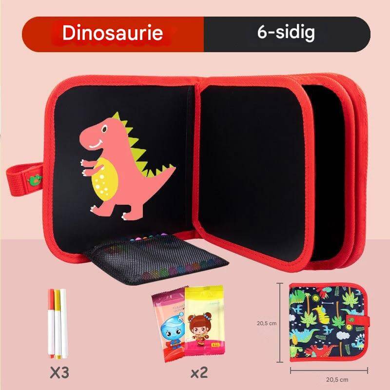 DoodleBloom - Herbruikbaar tekenboek voor kinderen | Afveegbaar & Draagbaar Creativiteit met Magische Pen