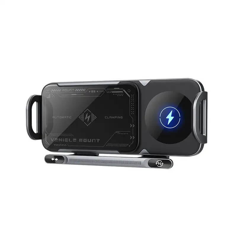 ChargeMount - Verstelbare Smart Car Telefoonhouder met 15W Draadloos Oplaad Pad voor Opvouwbare Schermen