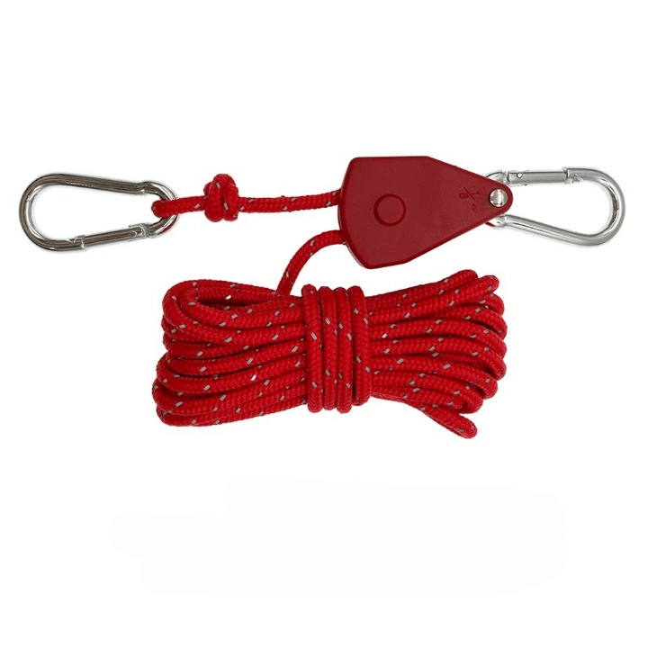 ReflectaCord - Reflecterend Tentkoord 5M met Verstelbaar Katrol voor Kamperen