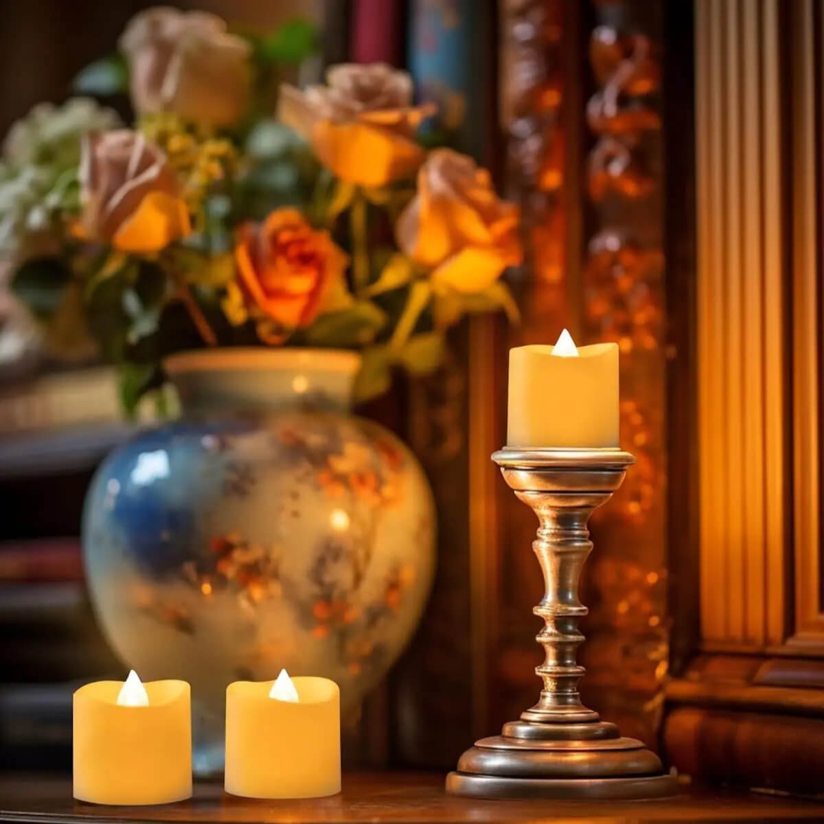 Vlamloze LED-kaarsen - Creatief theelichtje met warm wit licht