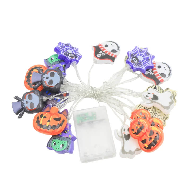 Halloween LED String met pompoenen, spoken en spinnenwebben - Decoratieve String Lights voor binnen en buiten 2024
