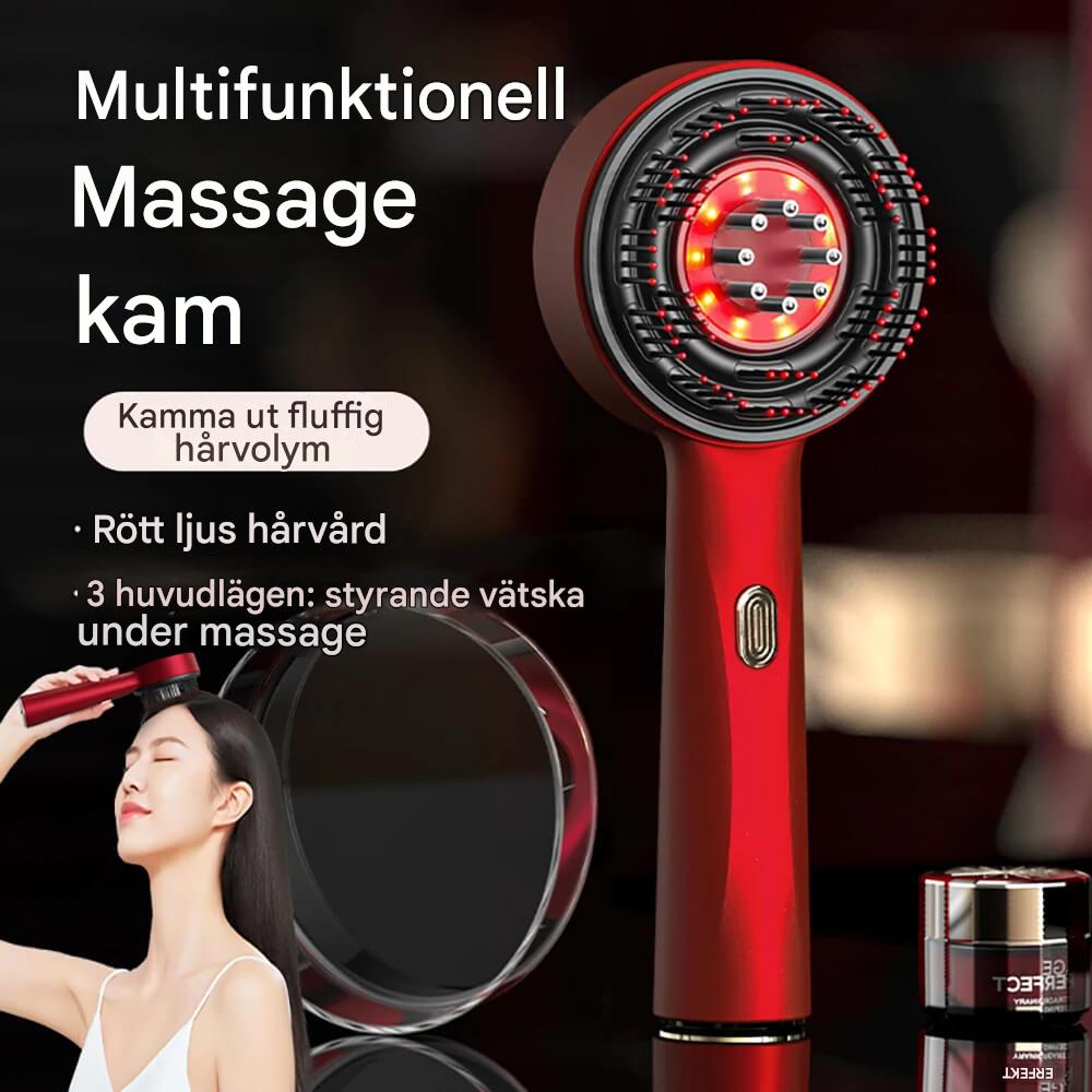 Rood lichttherapie elektrische massagekam - met oliedispenser