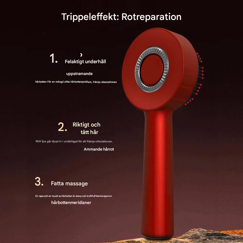 Rood lichttherapie elektrische massagekam - met oliedispenser