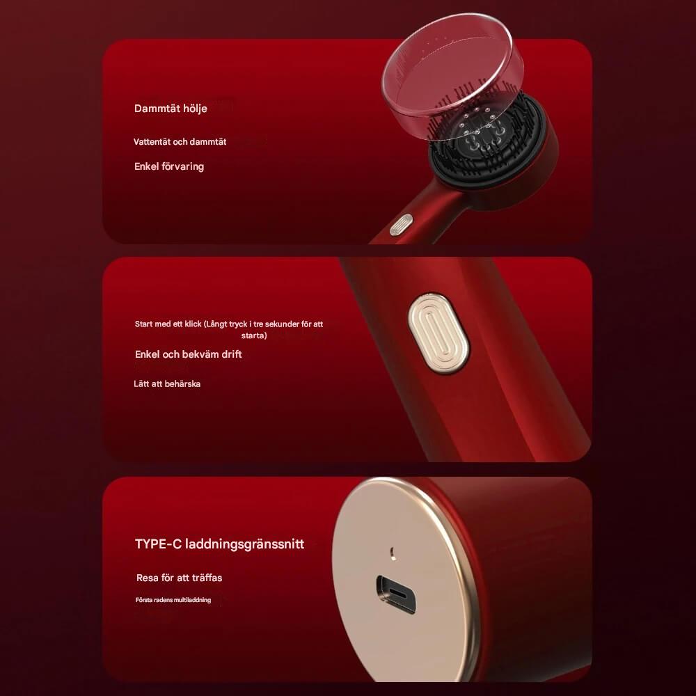 Rood lichttherapie elektrische massagekam - met oliedispenser