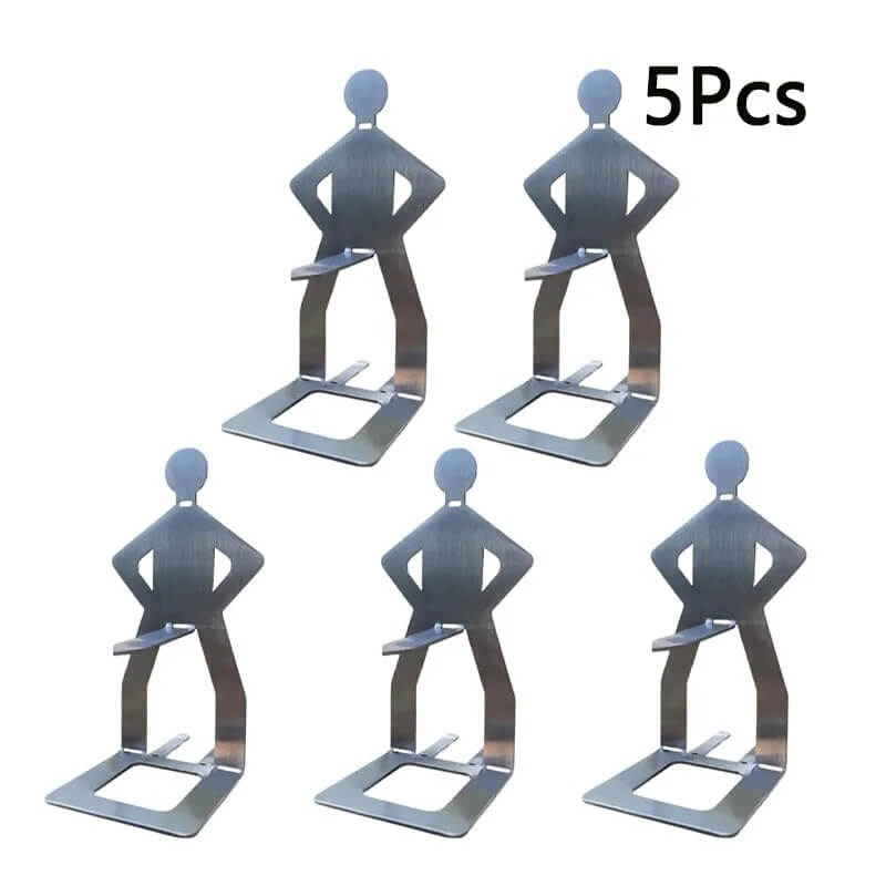 Sausbro - Draagbare roestvrijstalen worsthouder voor camping, barbecue en picknick 5st