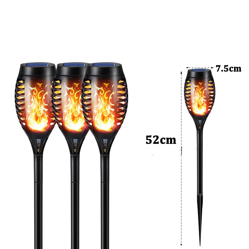 IP65 Waterdichte Tuinlantaarn op zonne-energie met Vlameffect - Energiezuinig & Automatische Ontsteking