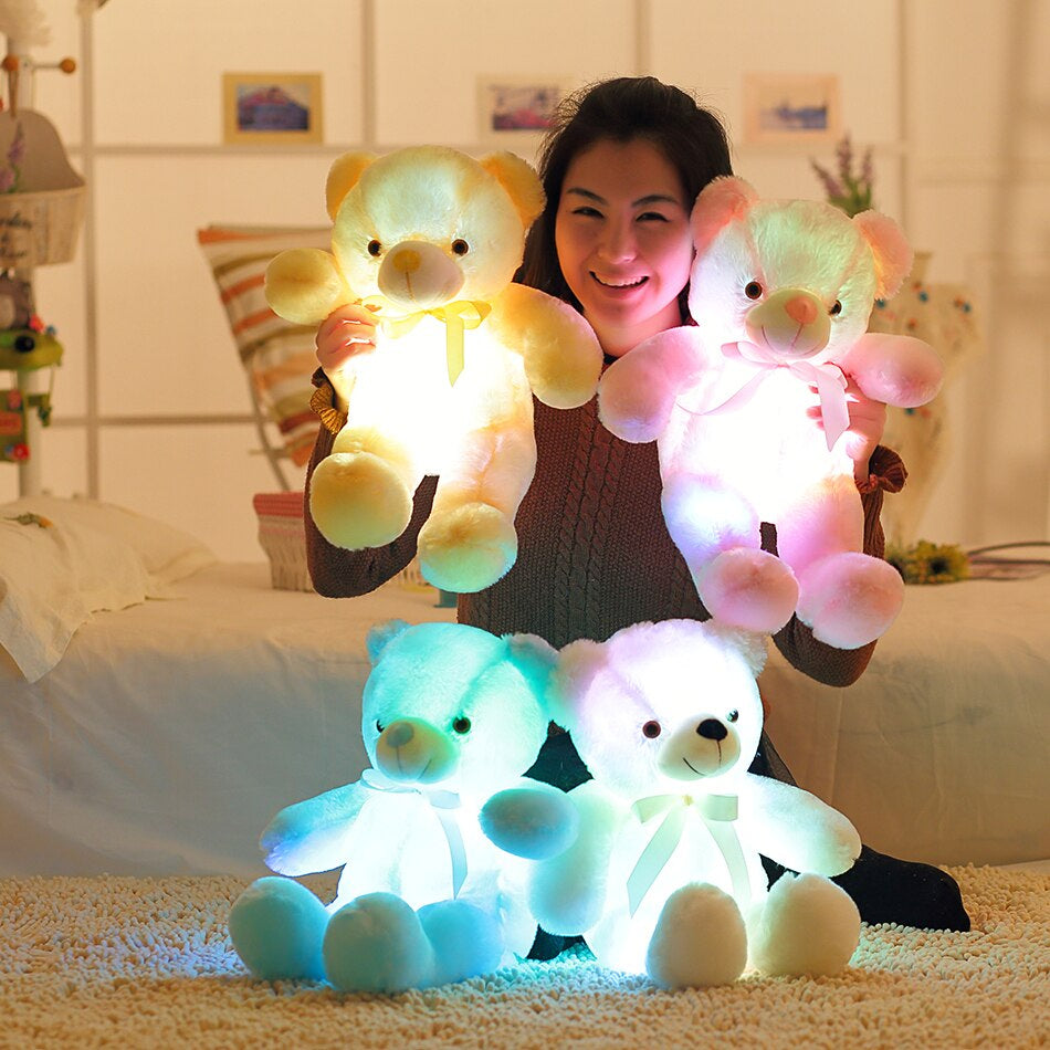LED Lichtgevende Knipperende Teddybeer in Pluche Schattig Knus