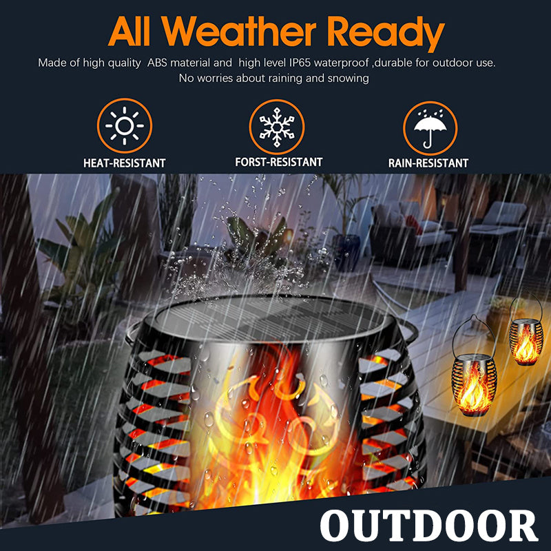 IP65 Waterdichte Tuinlantaarn op zonne-energie met Vlameffect - Energiezuinig & Automatische Ontsteking