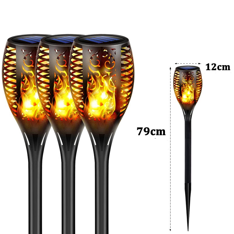 IP65 Waterdichte Tuinlantaarn op zonne-energie met Vlameffect - Energiezuinig & Automatische Ontsteking