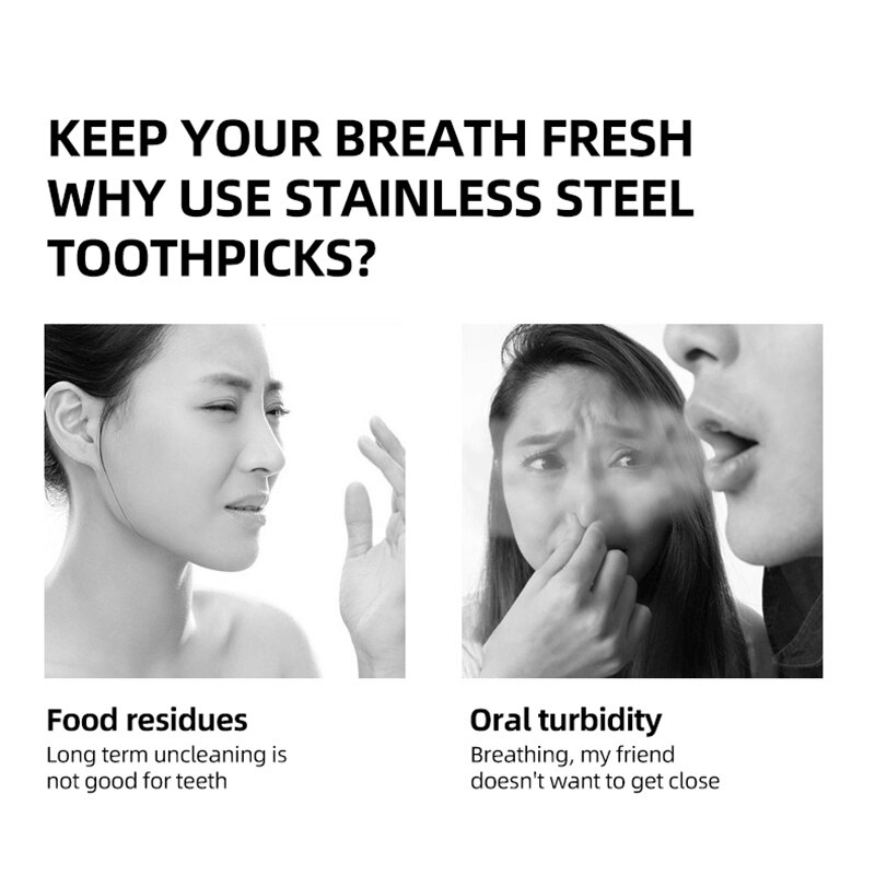 Roestvrijstalen tandenstoker set herbruikbaar