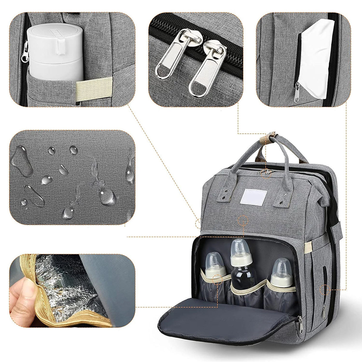 2-in-1 luiertas met reiswieg