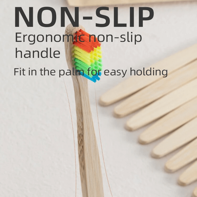 10st Eco-vriendelijke kleurrijke bamboe tandenborstels