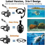 Opvouwbaar snorkelmasker, duikmasker volwassene