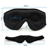 Snoozeit.™ - Bluetooth-slaapmasker met HD-luidsprekers - 3D-slaapkoptelefoon met automatische uitschakeling | draadloze Bluetooth 5.0