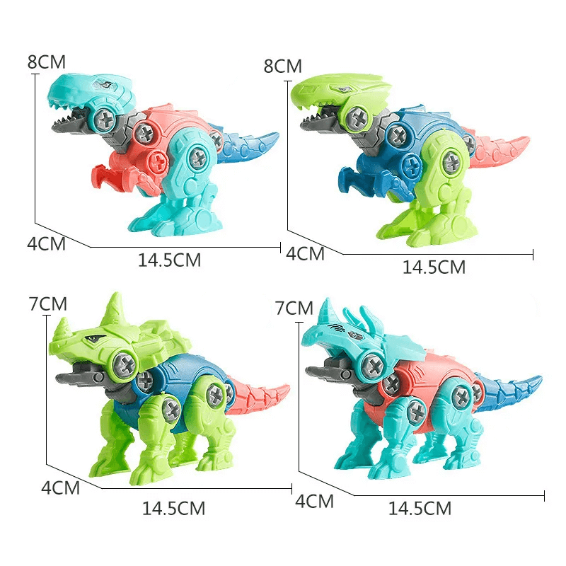 Dinosaurus Ei-set - Verrassingsei met bouwstenen, demonteer en zet je eigen dinosaurussen in elkaar, doe-het-zelf blindbox-speelgoed voor kinderen