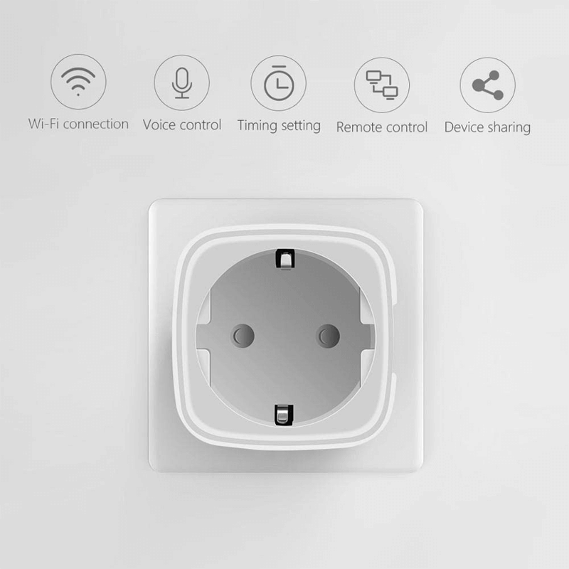 Slimme wifi-contactdoos 16A/20A - Spraakgestuurde contactdoosadapter