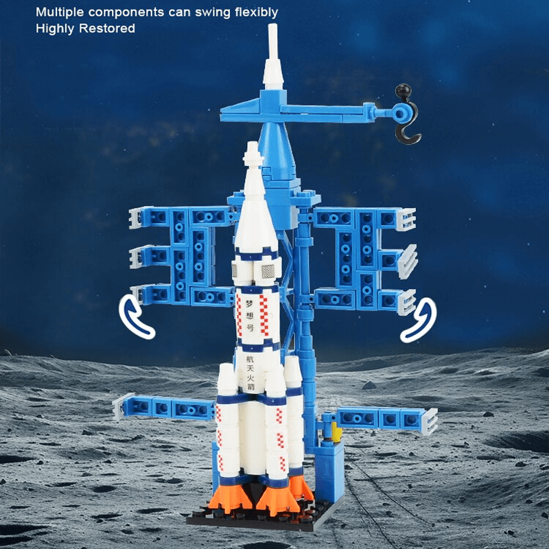 AstroPlay - Ruimteraket met astronautfiguur en lanceerplatform voor kinderen