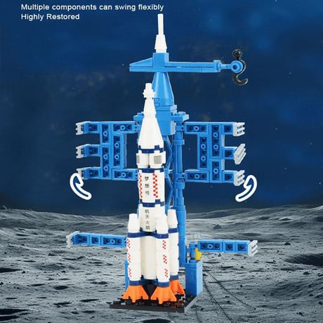 AstroPlay - Ruimteraket met astronautfiguur en lanceerplatform voor kinderen