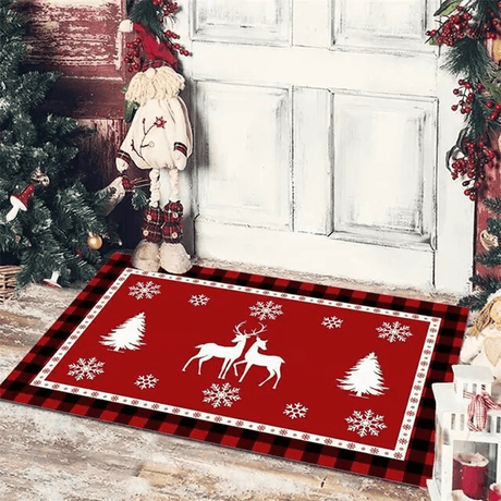 Vrolijk kerstfeest deurmat om kerst te verwelkomen 40x60cm