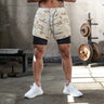 Trainingsshorts met binnenbroek voor mannen