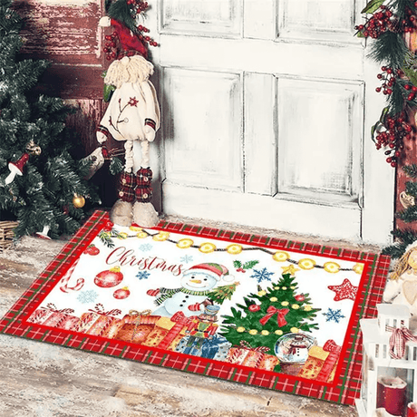 Vrolijk kerstfeest deurmat om kerst te verwelkomen 40x60cm
