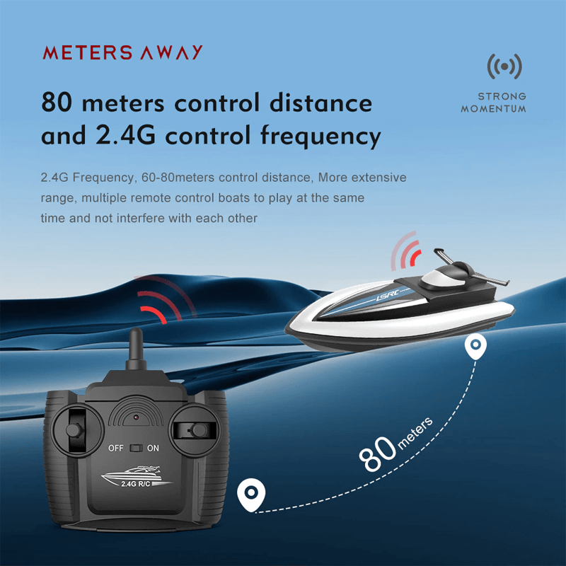 Snelle boot met afstandsbediening - 25 km/u raceboot met IPX4 waterdichtheid en waterkoeling