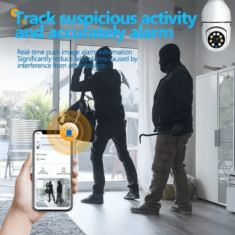 5G WiFi bewakingscamera in lampformaat - Draadloze Smart Motion Sensor
