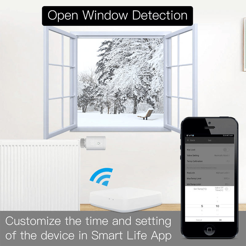 Slimme thermostaatkraan met WiFi - Radiator en verwarming bedienen via App