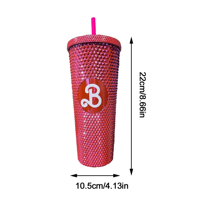 Herbruikbare mok met rietje 710ml