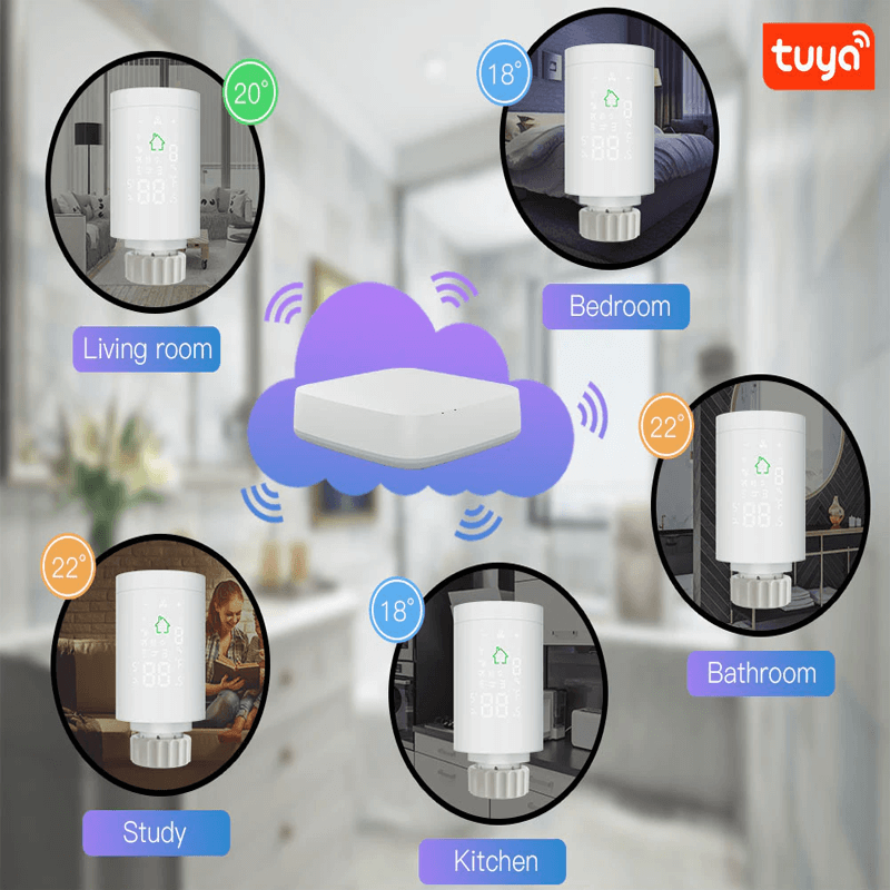 Slimme thermostaatkraan met WiFi - Radiator en verwarming bedienen via App